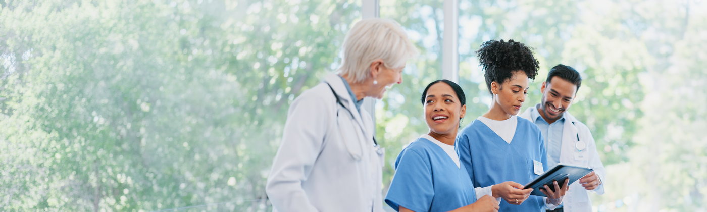 Clinicians working together